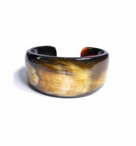 Handcrafted Natural Buffalo Horn Cuff Bracelet 3820