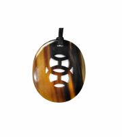 Handcrafted Natural Buffalo Horn Lacquer Pendant 5817