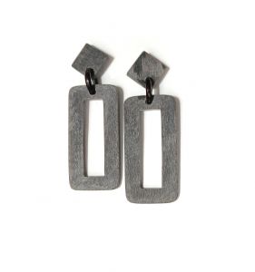 Handmade Matte Horn Earrings 2875