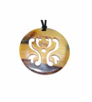Handmade Natural Buffalo Horn Pendant 5812