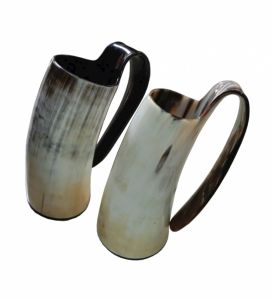 Handmade Cow Horn Beer Mug