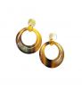 organic-statement-cow-horn-earrings-handcrafted-jewelry - ảnh nhỏ  1