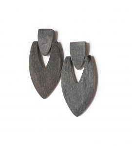 Cow Horn Earrings Handcrafted Jewelry Organic Statement