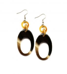 Cow Horn Earrings Handcrafted Jewelry Gift