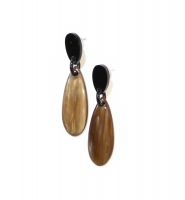 Handcrafted Lightweight Cow Horn Earrings