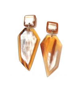Handcrafted Cow Horn Earrings for Women