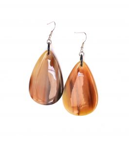 Cow Horn Earrings Handcrafted Jewelry Organic Statement