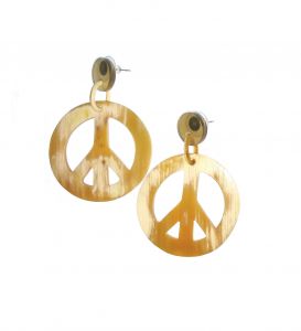 Lightweight Cow Horn Earrings for Women