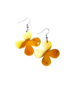 Handmade Cow Horn Dangle Earrings for Women