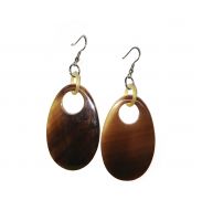 Natural Cow Horn Earrings Handmade Jewelry Gift