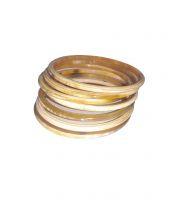 Set 7 Bracelet Stack Bangles Handcrafted From Cow Horn