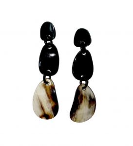 Natural Cow Horn Earrings Handmade Boho Gift