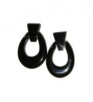 Handmade Geometric Natural Cow Horn Earrings