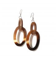 Lightweight Handmade Cow Horn Dangle Earrings