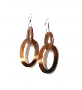 Lightweight Handmade Cow Horn Dangle Earrings