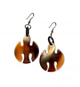 Lightweight Handmade Cow Horn Earrings for Women