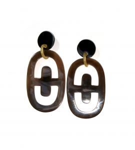 Handmade Lightweight Natural Cow Horn Earrings