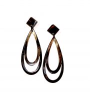 Natural Cow Horn Earrings Handmade Jewelry Gift