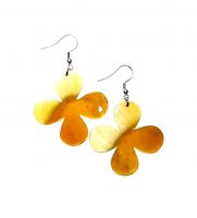 Cow Horn Earrings Lightweight Handmade 