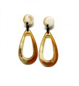 Natural Buffalo Horn Earrings for Women